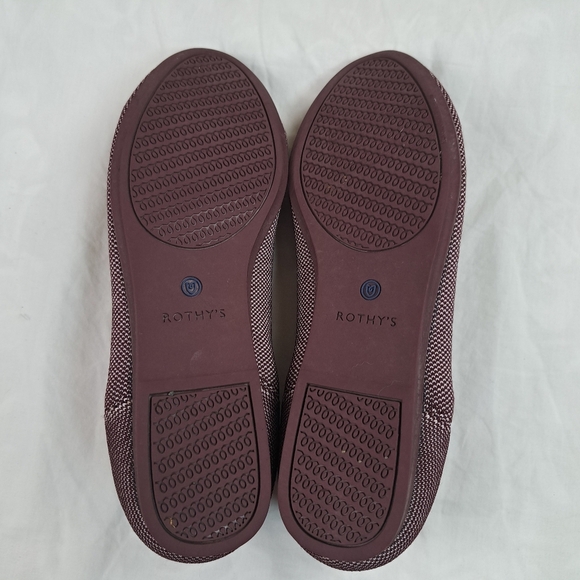 Rothy's Birdseye Plum Round Toe Flats Size 8.5W - Picture 8 of 10
